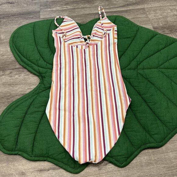 Issa de Mar Hawaii Small Summer Stripe Cheeky One Piece Swimsuit Monokini - Picture 2 of 4